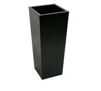 Primrose Matt Black Plant Pot Tall Flared Square Fibreglass Planter Small 60cm x 34cm