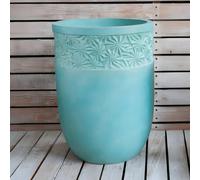 Primrose Tall Round Concrete Spargi Planter In Turquoise 45Cm