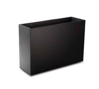 Primrose Tall Zinc Galvanised Trough Planter with Plastic Insert 80cm in Black Primrose Black