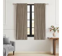 PRIMROSE Taupe Curtains 63 inches for Living Room, 2 Panels, Velvet Curtains, Blackout Rod, Pocket, Backside, Window, Treatment, Room Darkening, Decorative, Thick Curtains for Bedroom
