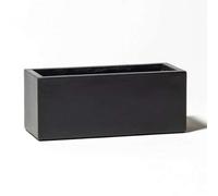 Primrose Outdoor Small Terracotta Fibrecotta Dark Grey Trough Planter Pot 50cm (19.7in)