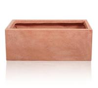 Primrose Terracotta Fibrecotta Rectangular Trough Planter 80cm in Red Primrose Red