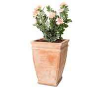 Primrose Terracotta Orange Tapered Outdoor Patio Garden Cube Planter 49Cm