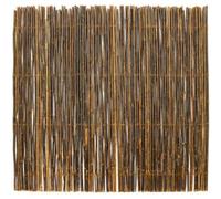 Papillon Thick Carbonised Black Bamboo Fencing Privacy Screening Roll 1.9m x 1.8m (6ft 2in x 6ft)