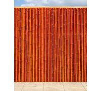 Primrose Thick Red Natural Bamboo Screening Roll Privacy Border 1.9m x 1.8m in Orange Primrose Orange