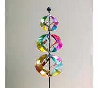 Primrose Three Sphere Multicoloured Kinetic Wind Spinner 18.5cm