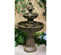 Primrose Tiered Water Fountain Feature Stone Effect 2 Tier Outdoor Jata 93cm in Bronze Primrose Bronze