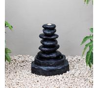 Primrose Till Pebble Stack Rock Tower Water Feature In Black
