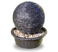 Primrose Torver Slate Effect Sphere Water Feature With Lights H50Cm