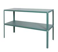Lacewing 118cm Essential 2 Tier Greenhouse Staging Potting Bench Tool Storage Rack Shelves Green (Pack of 1)