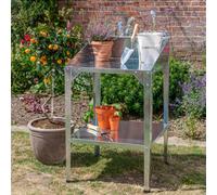 Primrose Traditional 2 Tier Greenhouse Workstation Silver