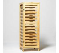 Primrose Traditional Apple Storage Rack With 14 Drawers 156Cm X 55Cm X 59Cm