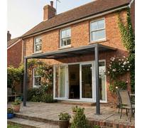 Primrose Veranda Garden Canopy Retractable Sliding Roof 4.26M X 3.05M Anthracite
