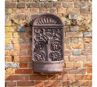 Primrose Wall Fountain Water Feature Ornate Design Tap Spout 'Arbury Rust' 72cm in Stone Primrose Stone