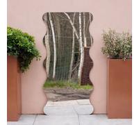 Primrose Wall Mounted Wavy Unbreakable Acrylic Frameless Mirror 163Cm