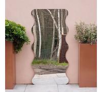 Primrose Wall Mounted Wavy Unbreakable Acrylic Frameless Mirror 163cm in Silver | Size: 1 Pack Primrose Silver 1 Pack