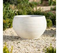 Primrose White Beige Round Planter Pot 54cm Primrose Beige