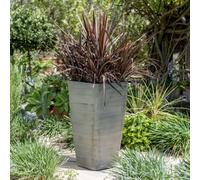 Primrose White Cortina Grey Flared Square Planter For Outdoor Gardens And Patios 76Cm