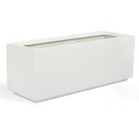 Primrose White Gloss Fibreglass Garden Indoor Outdoor Trough Planter 120Cm