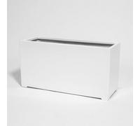 Primrose White Gloss Polystone Rectangular Trough Planter 80cm Primrose White