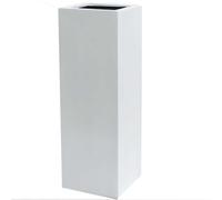 Primrose White Stone Composite Effect Tall Cube Planter 100cm Primrose White