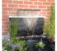 Primrose Wide Arc Stainless Steel Waterfall Blade Cascade For Pond Or Water Feature L60Cm