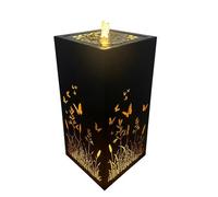 Primrose Wild Meadow And Butterfly Cut Out Water Feature With Led Lights 64Cm