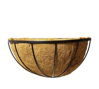 Primrose Wire Hanging Basket Plant Pot Planter with Coco Liner 41cm in Black Primrose Black