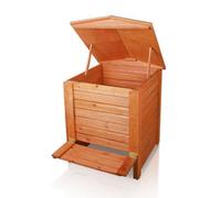 Primrose Wooden Garden Composter Hinged Lid 288L 60cm x 60cm in Brown | Size: 60 cm x 60 cm Primrose Brown 60 cm x 60 cm