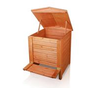 Primrose Wooden Garden Composter Hinged Lid 288L 60cm x 60cm in Brown | Size: 60 cm x 60 cm Primrose Brown 60 cm x 60 cm