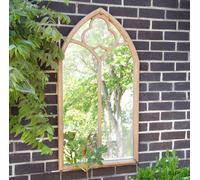 Primrose Wooden Gothic Glass Garden Mirror 3Ft 7In X 2Ft