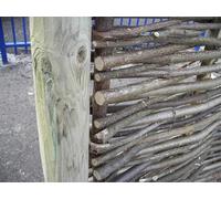 Primrose Wooden Round Fence Post 2.43m 8ft for Fencing, Screening & Hurdles Pack of 5 in None Primrose None