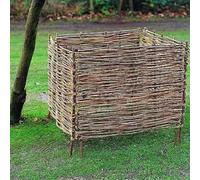 Primrose Woven Hazel Wood Compost for Outdoor Composting Bin 900 Litres 90cm in Brown Primrose Brown