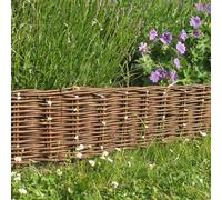 Primrose Woven Willow Hurdle Edging for Lawn Border Edge in Brown Primrose Brown
