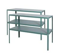 Primrose X2 Traditional 2 Tier Greenhouse Staging Shelf Workbench in Green 119cm Primrose Green