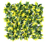 Primrose Yellow Leaf Artificial Hedge Outdoor Patio 16 Panels 50cm x 50cm in None | Size: 50 cm x 50 cm Primrose None 50 cm x 50 cm