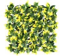 Primrose Yellow Leaf Artificial Hedge Outdoor Patio 16 Panels 50cm x 50cm in None | Size: 50 cm x 50 cm Primrose None 50 cm x 50 cm