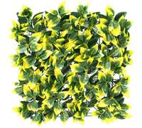 Primrose Yellow Leaf Artificial Hedge Outdoor Patio 2 Panels 50Cm X 50Cm