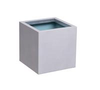 Primrose Zinc Galvanised Silver Cube Planter Pot 30cm (11.8in)