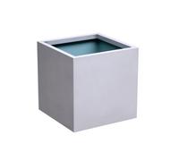 Primrose Zinc Galvanised Silver Cube Planter Pot 40Cm