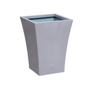 Primrose Zinc Galvanised Silver Flared Square Planter Pot 38cm x 25cm | Size: 38 cm x 25 cm Primrose Silver 38 cm x 25 cm