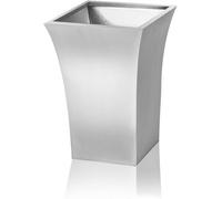 Primrose Zinc Galvanised Silver Flared Square Planter Pot 45cm x 30cm (17.7in x 11.8in)