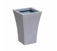 Primrose Zinc Galvanised Silver Flared Square Planter Pot 56cm x 41cm (22in x 16.1in)