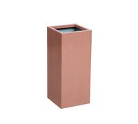 Primrose Zinc Galvanised Tall Cube Planter in Copper (Medium H75 x W32 x L32)