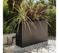 Primrose Zinc Galvanised Tall Cube Planter in Black 89cm Primrose Black