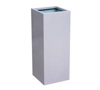 Primrose Zinc Galvanised Tall Rectangular Cube Planter Plant Pot Silver 100cm Primrose Silver