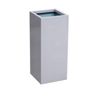 Primrose Zinc Galvanised Tall Rectangular Cube Planter Plant Pot Silver 75cm Primrose Silver