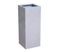 Primrose Zinc Galvanised Tall Rectangular Cube Planter Plant Pot Silver 100cm Primrose Silver