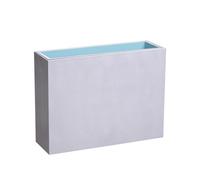 Primrose Zinc Galvanised Tall Trough Planter In Silver 89Cm