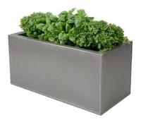 Primrose Zinc Steel Outdoor Silver Weather Resistant Patio Planter 50Cm